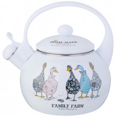 Чайник эмалированный со свистком «Family farm»
