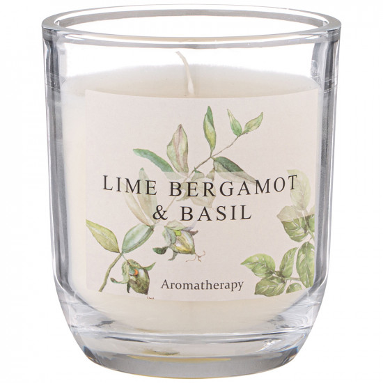 Свеча ароматизированная в стакане «Lime Bergamot & Basil»