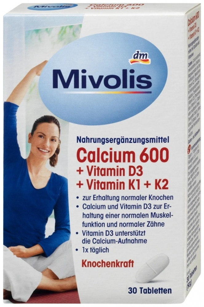 БАД «Сalcium 600 + vitamin d3 + k1 + k2» | Mivolis