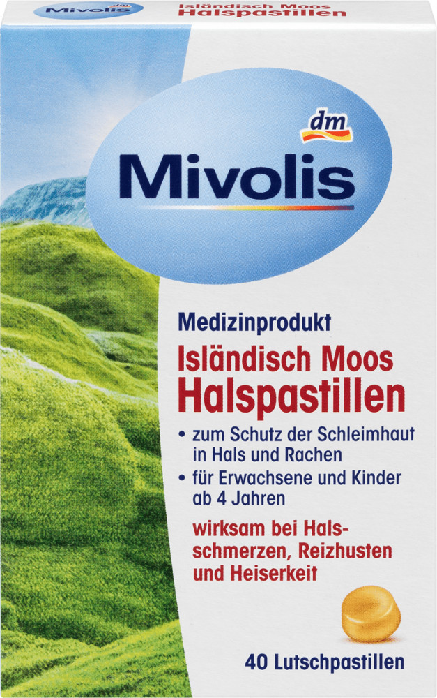 БАД «Isländisch Moos Halspastillen» | Mivolis