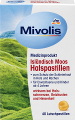 БАД «Isländisch Moos Halspastillen»