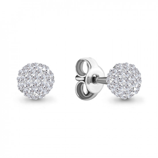 Серьги из серебра со стеклом