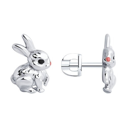 Серьги из серебра с эмалью