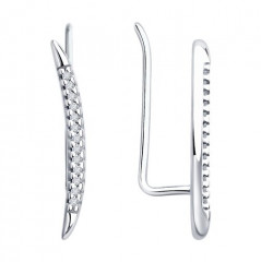 Серьги из серебра с бриллиантами