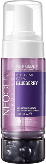 Пенка увлажняющая кислородная с ягодами черники «Dermalogy Real Fresh Foam Cleanser Blueberry»
