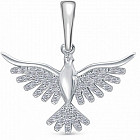 Подвеска из серебра с фианитами