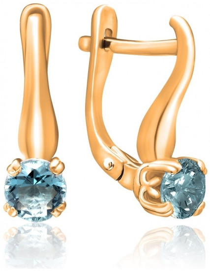 Серьги из серебра с фианитами