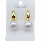 Серьги медицинское золото с жемчугами