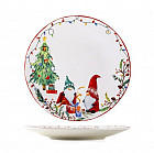 Круглое блюдо «Рождественские гномики»