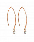 Серьги из серебра с фианитом