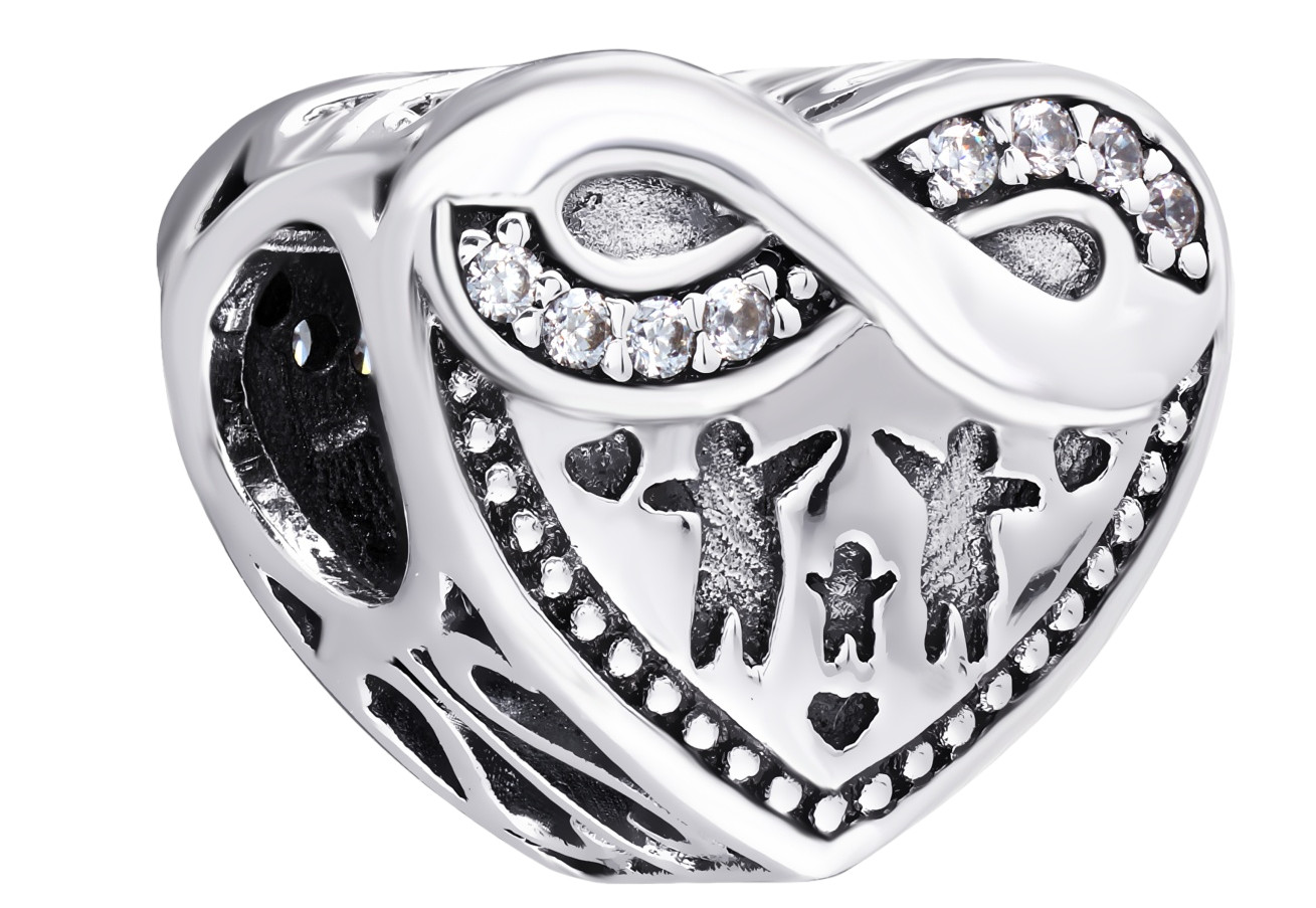 Шарм из серебра с фианитами | Lucente Silver