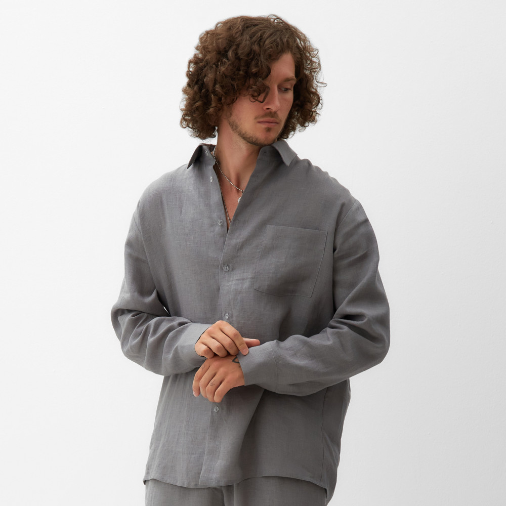 Рубашка мужская | Linen | MIST