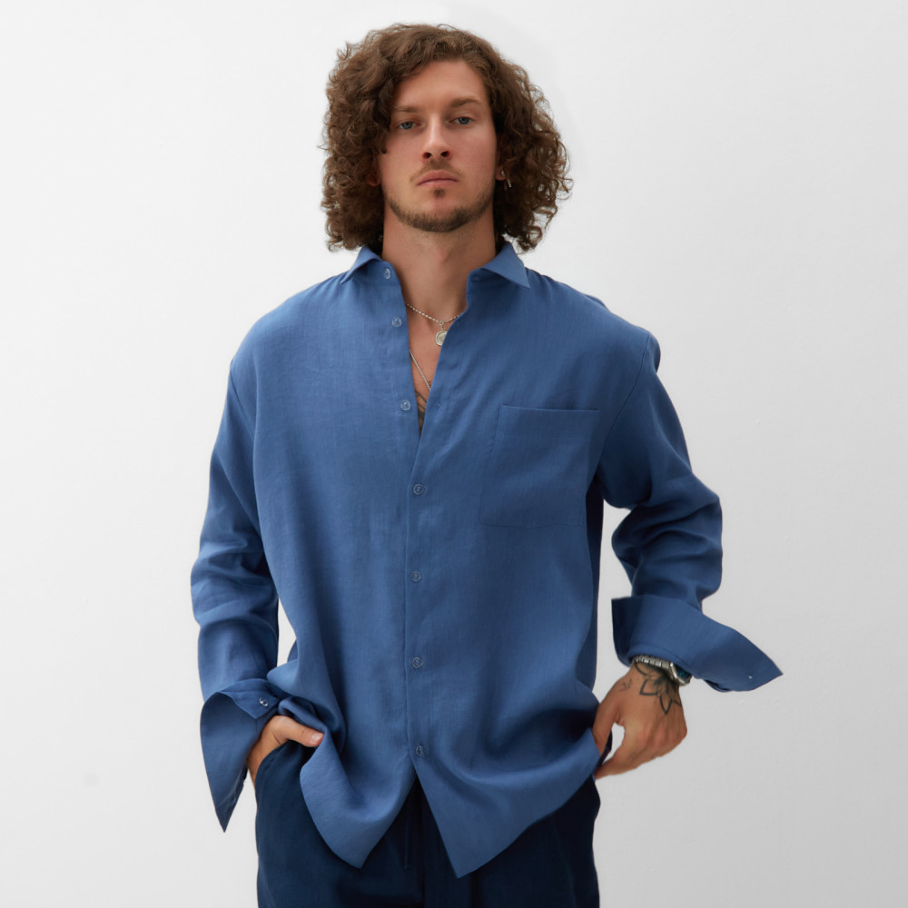 Рубашка мужская | Linen | MIST