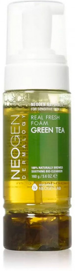 Пенка витаминная для умывания с зелёным чаем «Dermalogy Real Fresh Foam Cleanser Green Tea»
