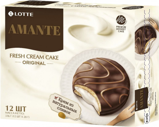 Печенье глазированное со сливочной прослойкой «Amante»