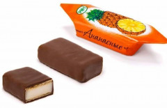 Конфеты с ананасовой начинкой в шоколадной глазури «Ананасные»