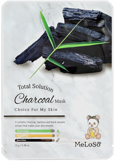 Маска для лица тканевая с экстрактом древесного угля «Total Solution Charcoal Mask»