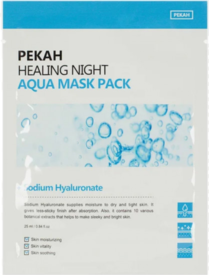 Маска для лица тканевая увлажняющая «Healing Night Aqua Mask Pack»