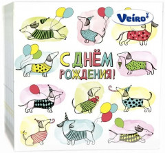 Набор салфеток бумажных с рисунком «Кролик и сладости»