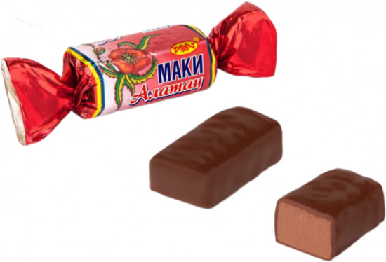 Конфеты с нежным пралине на основе орехов кешью и какао масла «Маки Алатау»