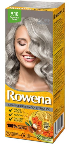 Крем-краска для волос стойкая «Rowena», оттенок 9.10 Пепельный блонд