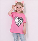 Футболка для девочек «Принтованное сердце»