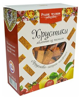 Хрустики яблочные из пастилы «Фруктово-ягодное ассорти»