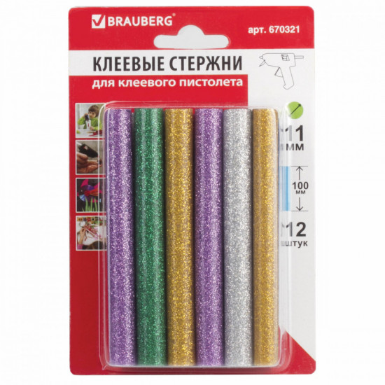 Стержни клеевые цветные