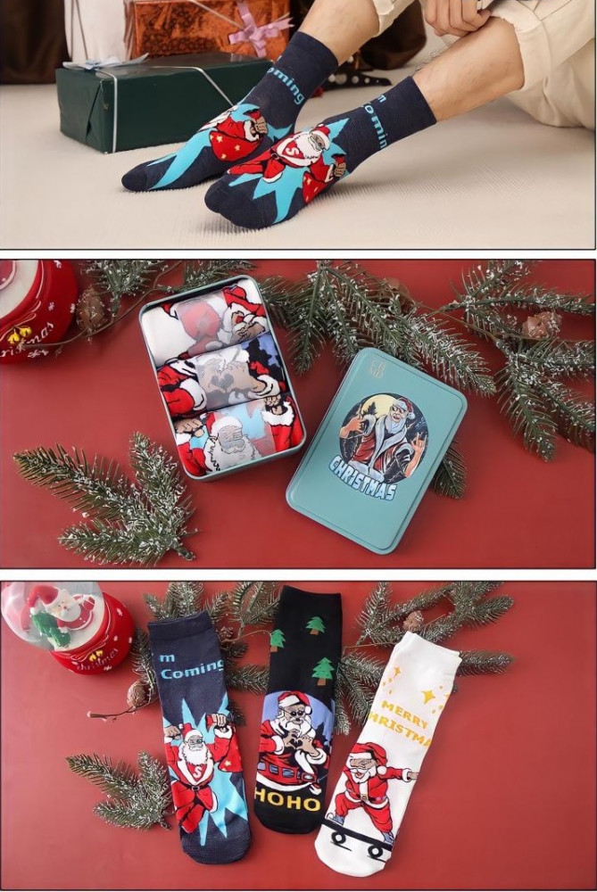 Комплект носков унисекс «Santa» | Merry Christmas | Madame Chantal