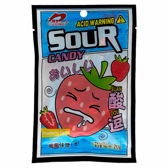 Леденцы кислые со вкусом клубники «Sour Candy»
