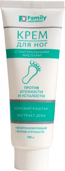 Крем для ног с экстрактом конского каштана и экстрактом дуба