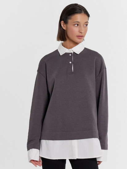 Джемпер c имитацией рубашки женский