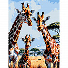 Набор для рисования по номерам «Семья жирафов»