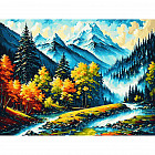 Набор для рисования по номерам «Осень в горах»