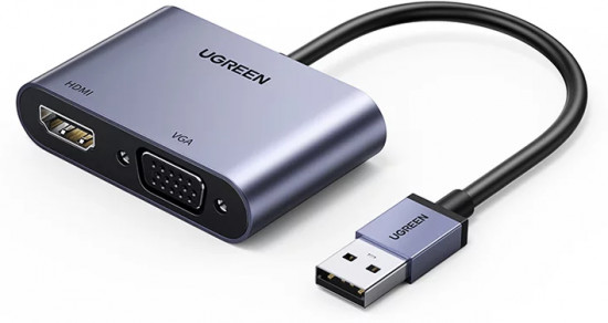Видеоадаптер USB 3.0 — HDMI+VGA