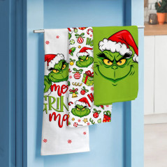 Комплект вафельных полотенец «Grinch»