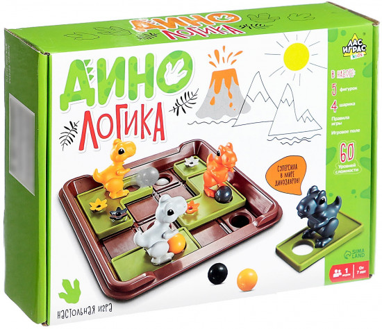 Игра настольная «Дино логика»