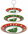 Блюдо-этажерка трехъярусная «Новогодняя елка»