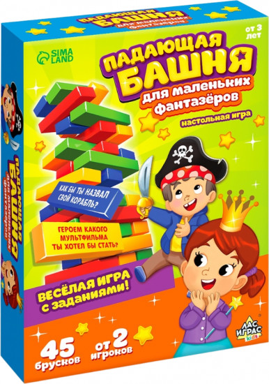 Игра настольная «Падающая башня. Фантазёры»
