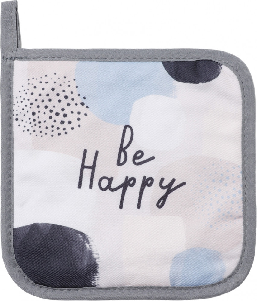 Прихватка «Be Happy» | Кухонный текстиль Геометрия | Доляна