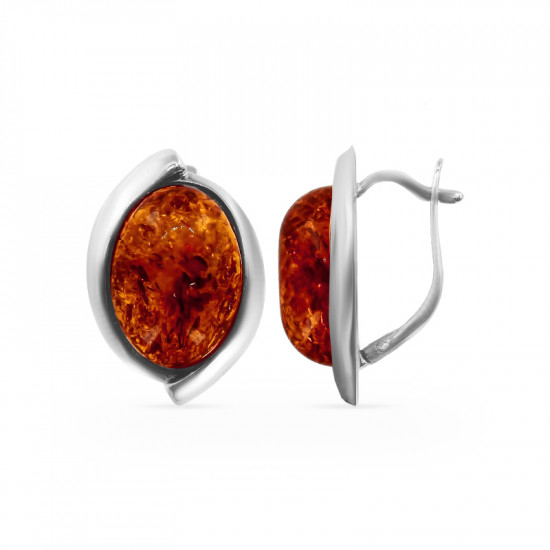 Серьги из серебра с камнем