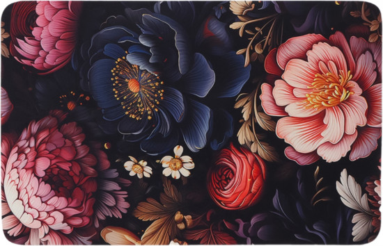 Коврик для ванной «Black flowers»
