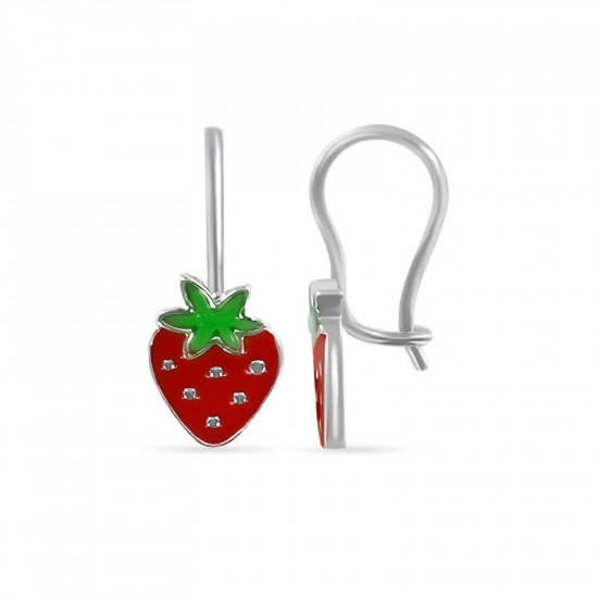 Серьги из серебра с эмалью