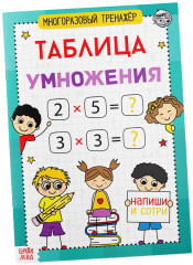 Многоразовый тренажёр. Таблица умножения