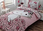 Детский комплект постельного белья «Hello Kitty» (арт. vs026-15, 1,5-спальный, хлопок, 1 наволочка 50х70)