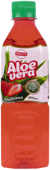 Напиток негазированный с кусочками алоэ вера и соком алоэ «Клубника»