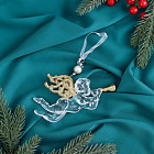 Украшение ёлочное «Ангел с трубой блеск»