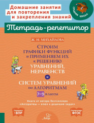 Строим графики функций и применяем их к решению, уравнений, неравенств и система уравнений по алгоритмам. 7-9 классы