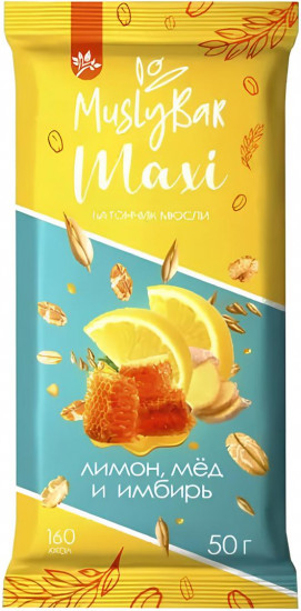 Батончик злаковый «Лимон, мед и имбирь»