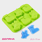 Форма для выпечки «Новый год. Колокольчики и сапожок»